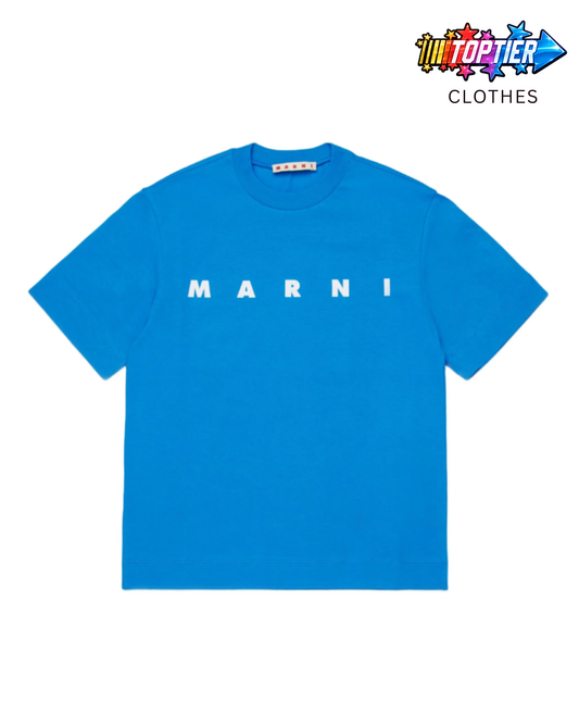 Marni Blue / White Logo Tee