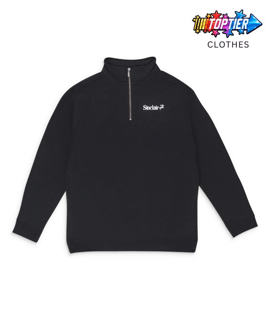 Sinclair Quarterzip Black Sweatshirt