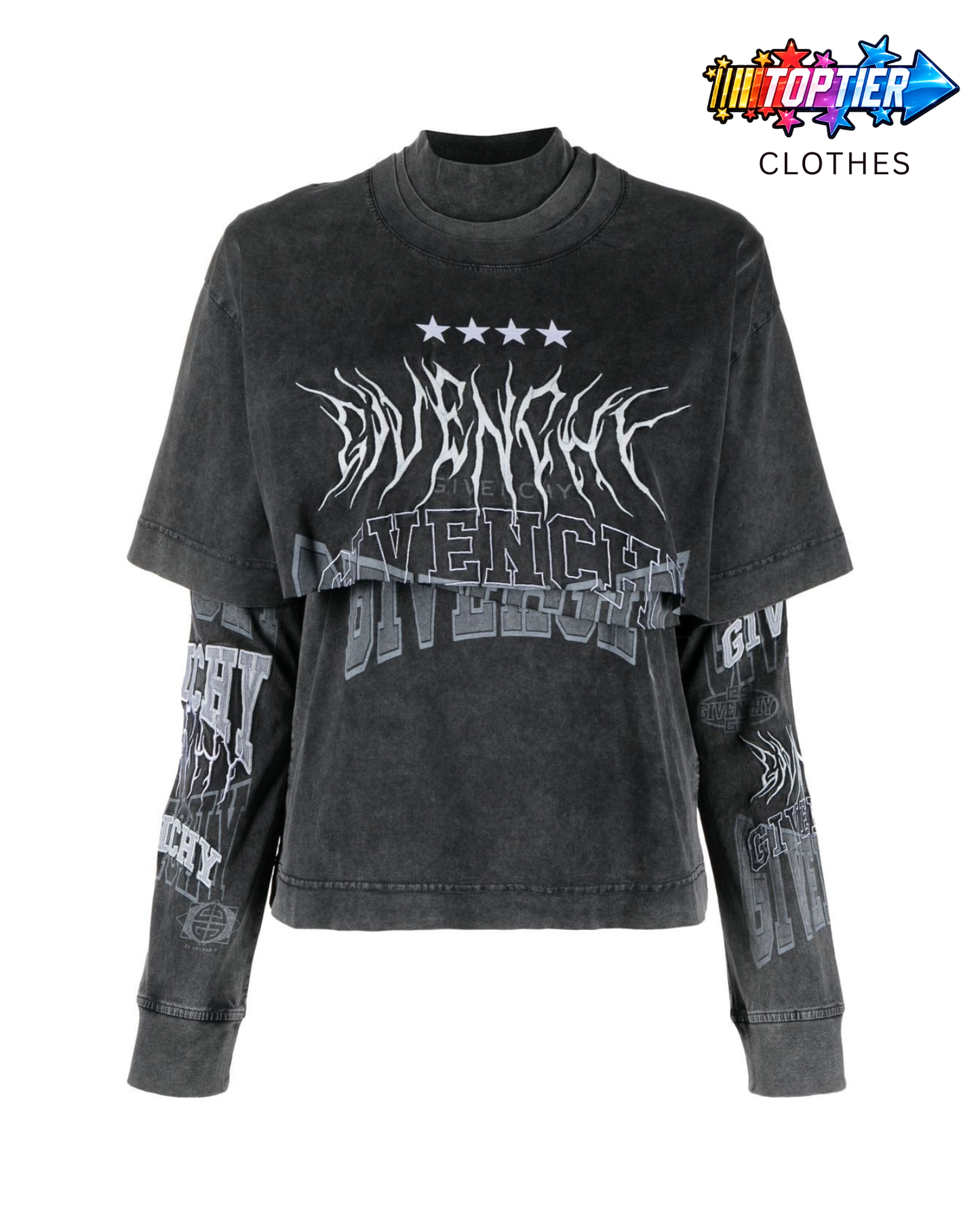 Givenchy Double Layered Tee with Logo