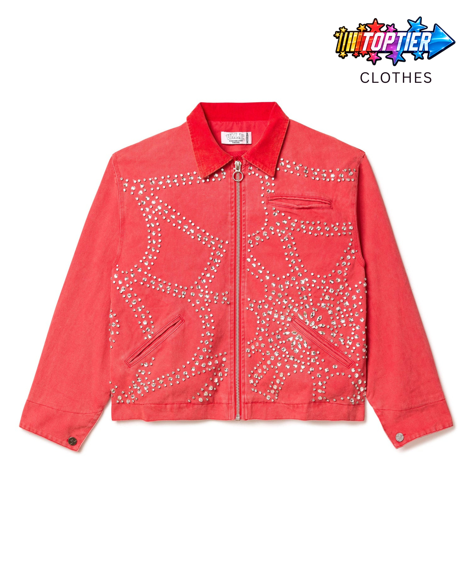 Vale Forever Red Crystal Work Jacket