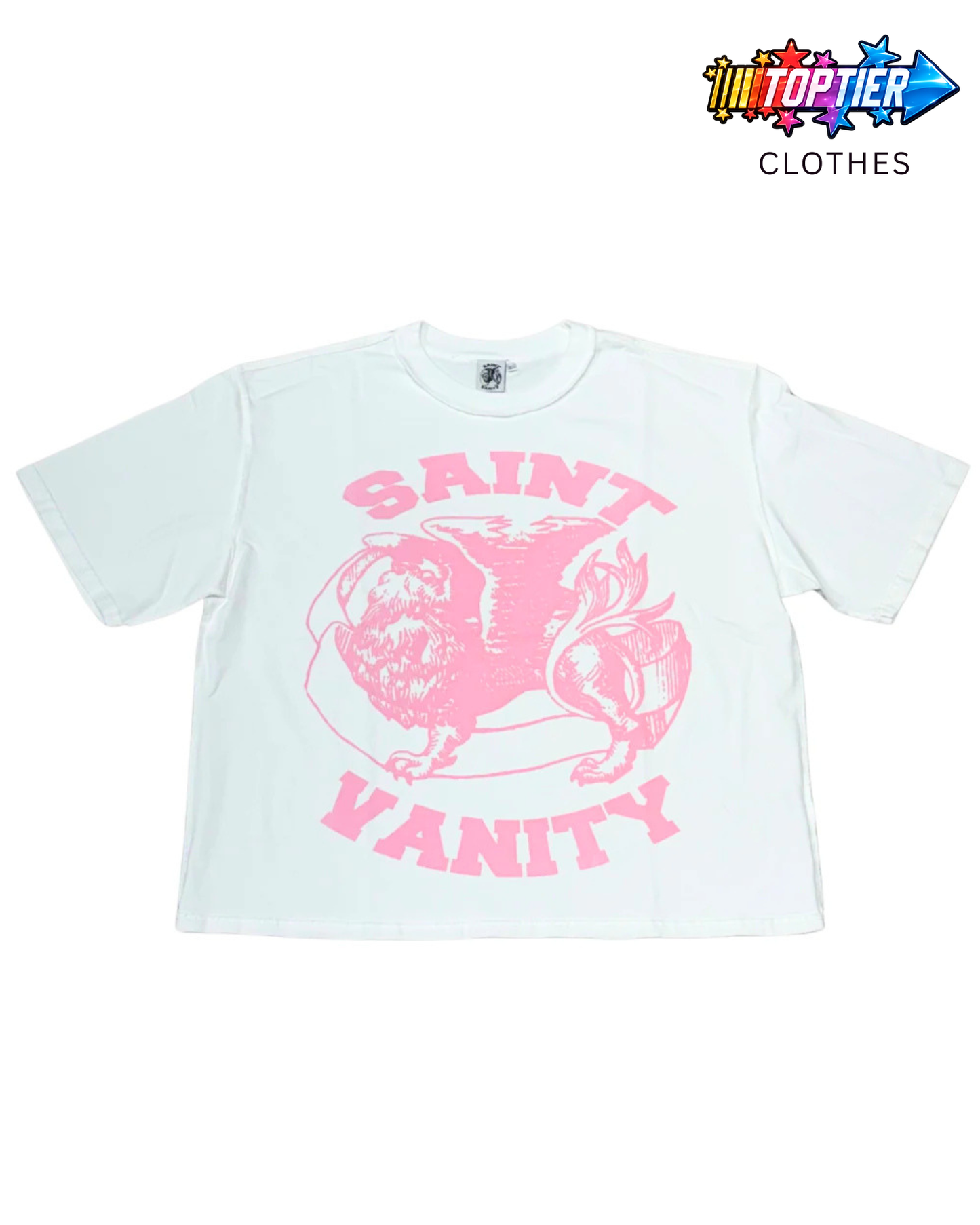 Saint Vanity Griffin Tee White/Pink