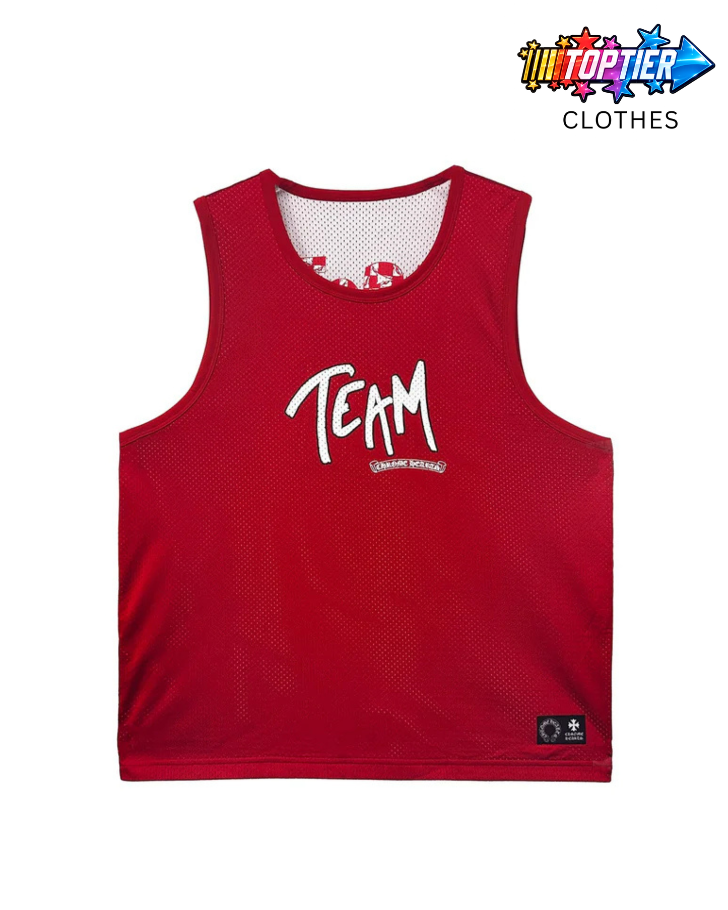 Chrome Hearts "Matty Boy Red" Basket Mesh Jersey