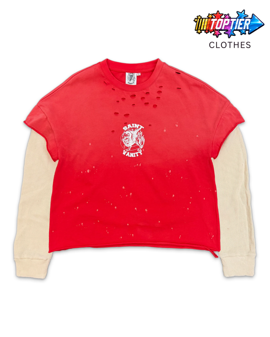 Saint Vanity Cutoff Thermal L/S Tee Red
