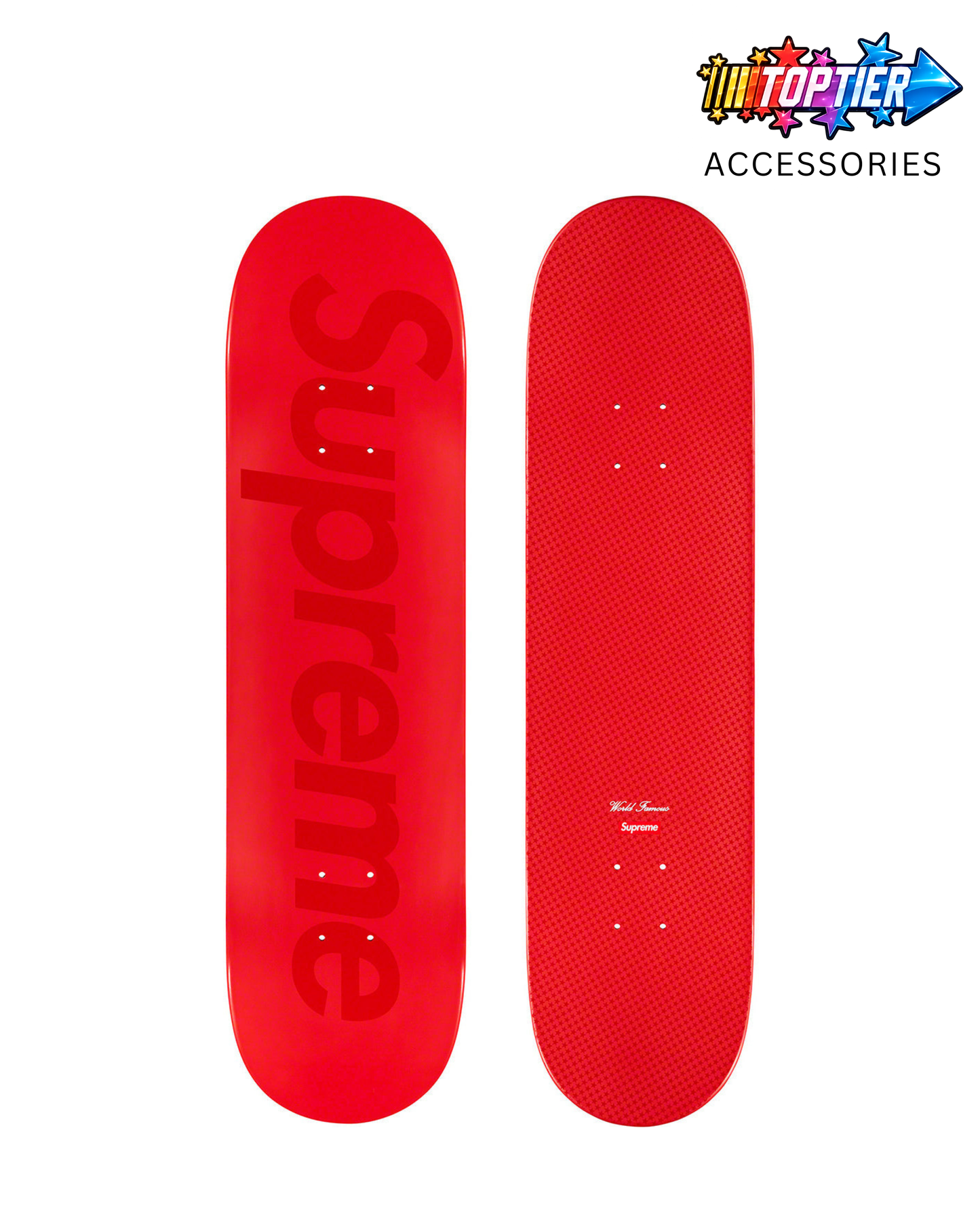 Supreme Red Tonal Box Logo Skateboard