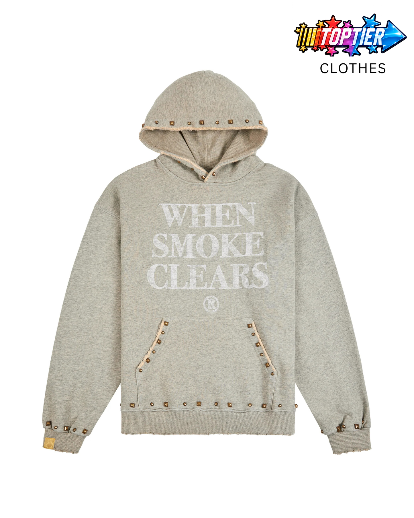 WSC " Vintage Grey Studded Logo" Hoodie
