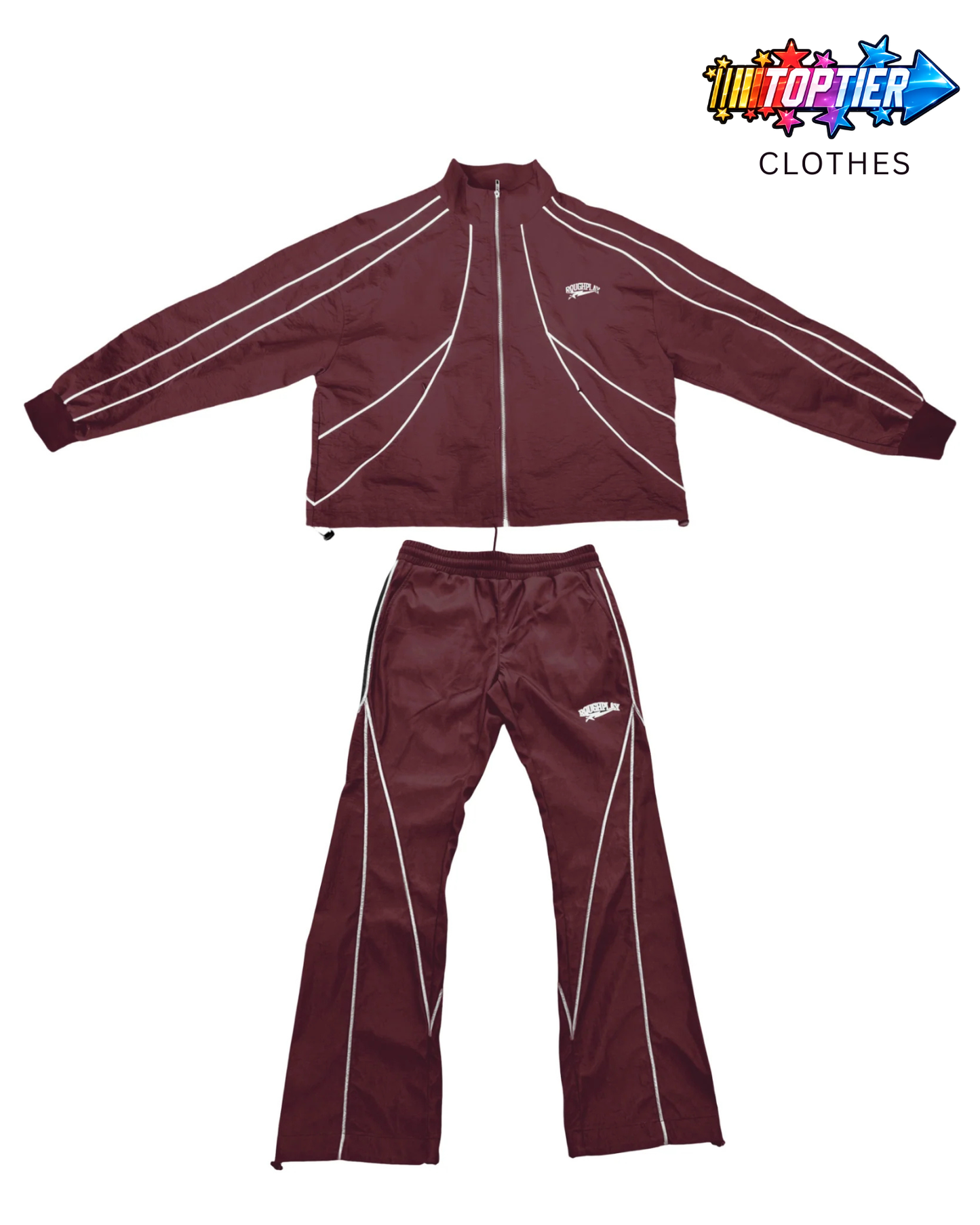 Roughplay Reflective Tracksuit Maroon