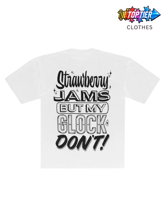 Strawberry "Jams But My Glock Don't" Tee