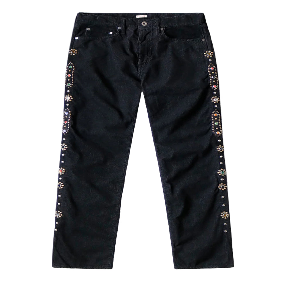 Kapital Black Corduroy Gemstone Pants