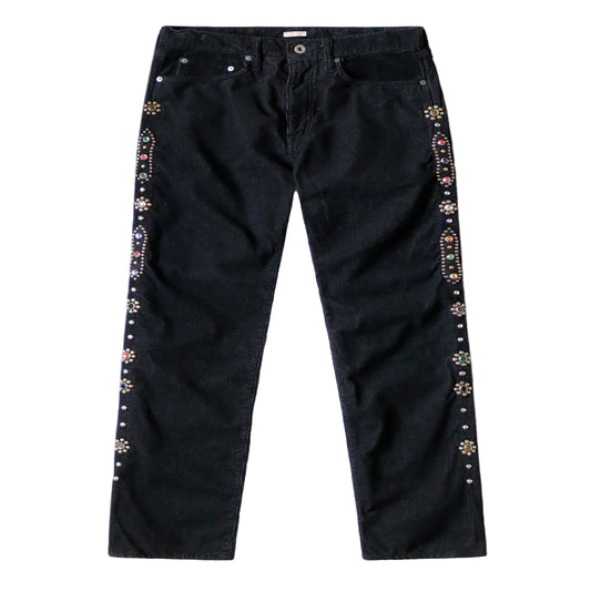 Kapital Black Corduroy Gemstone Pants