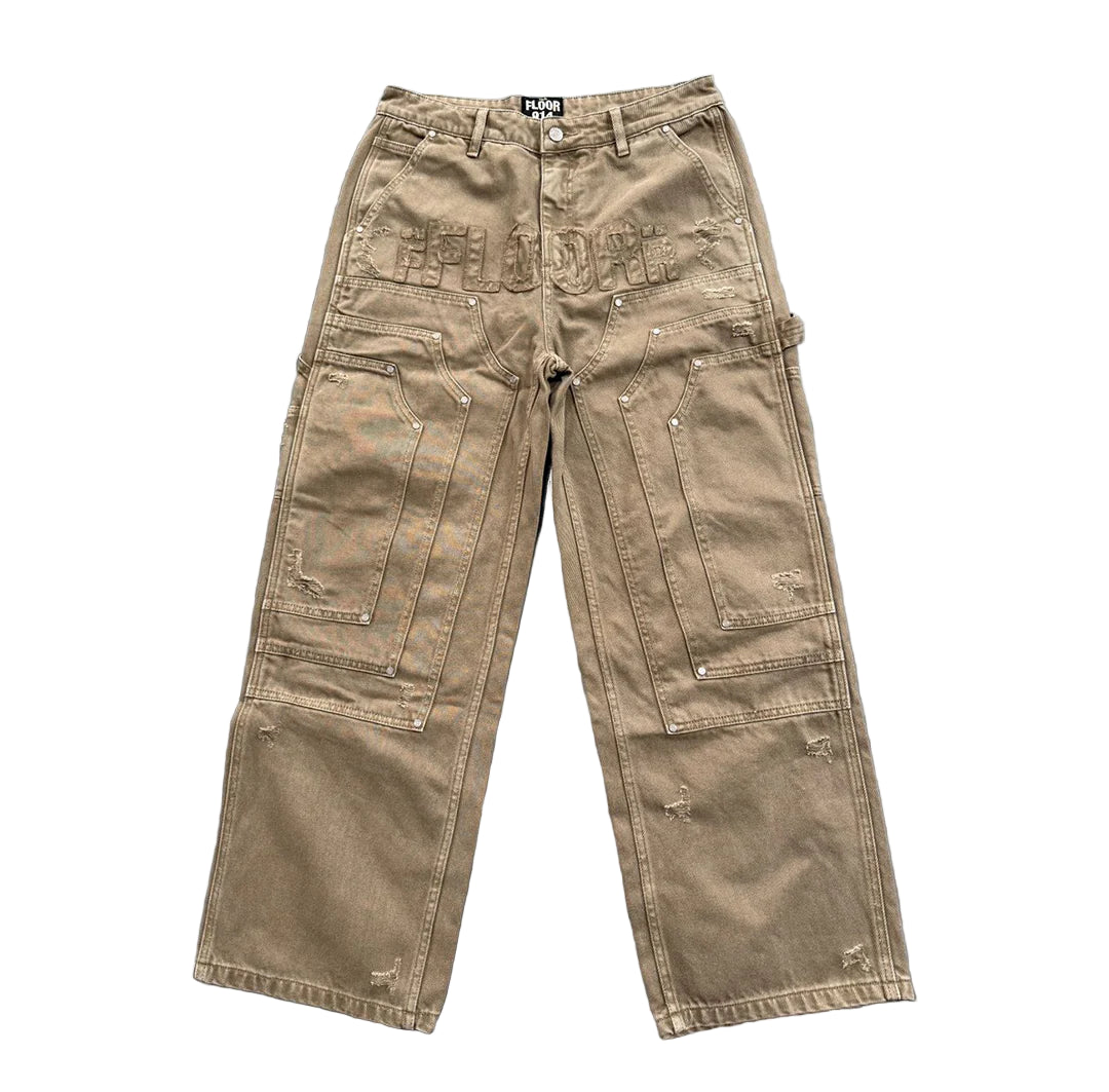 Floor914 Khaki Triple Knee Carpenters