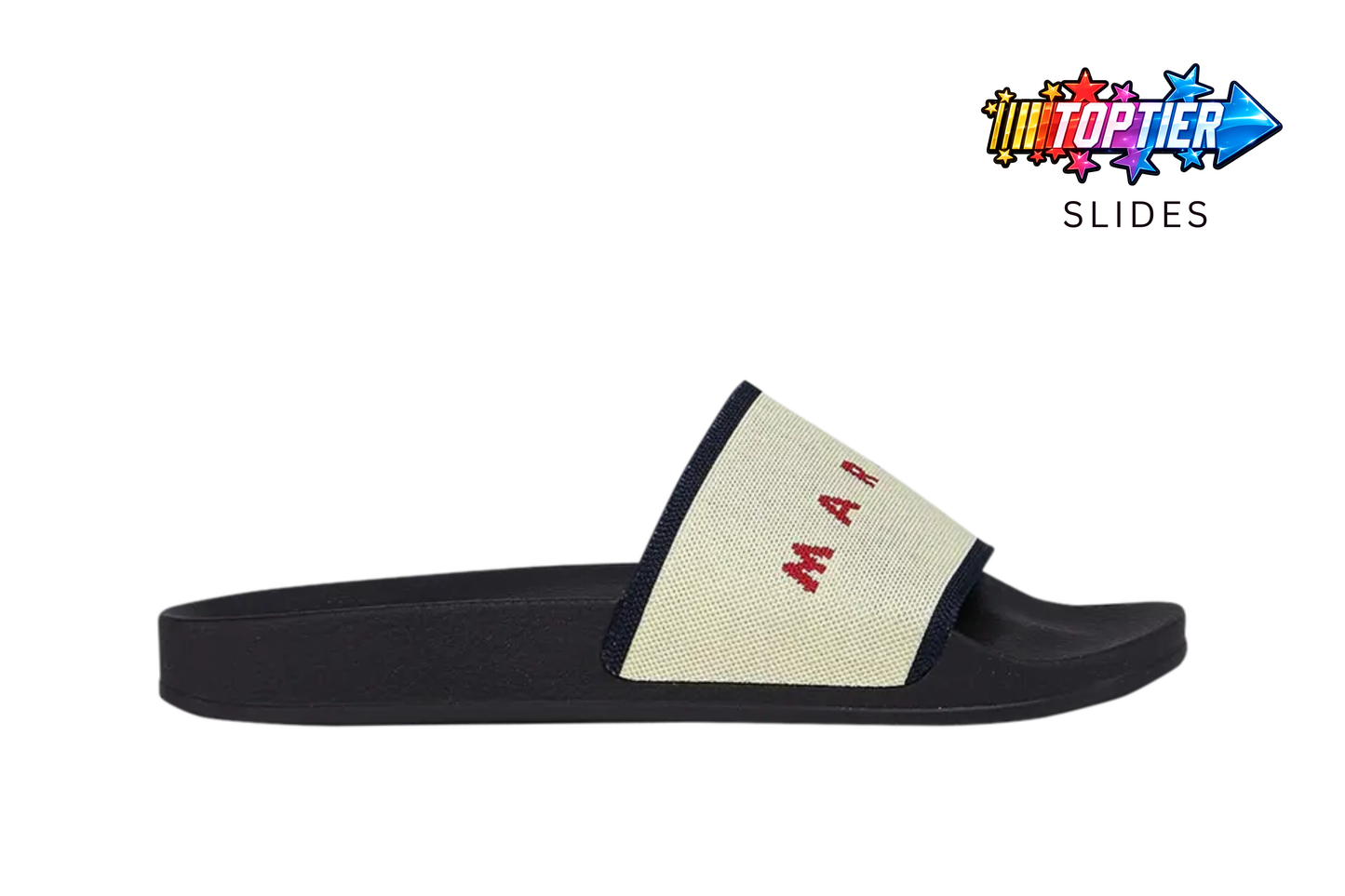 Marni Jacquard Rubber Slide "Beige" (2021) Womens