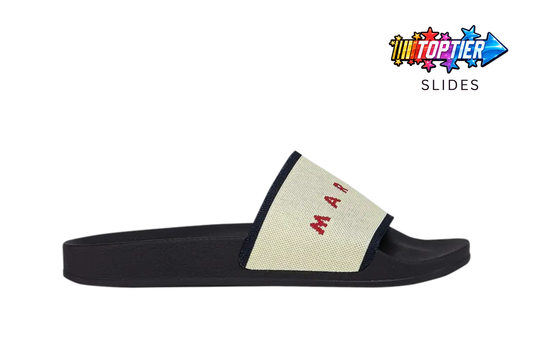 Marni Jacquard Rubber Slide "Beige" (2021) Womens