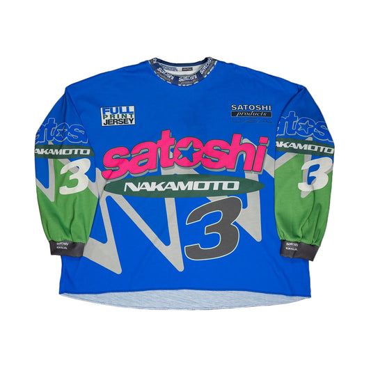 Satoshi Nakamoto Blue Speedway L/S Jersey
