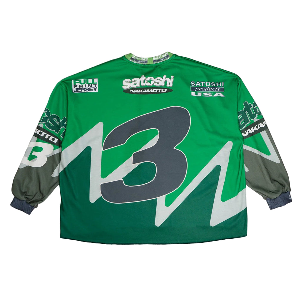 Satoshi Nakamoto Green Speedway L/S Jersey
