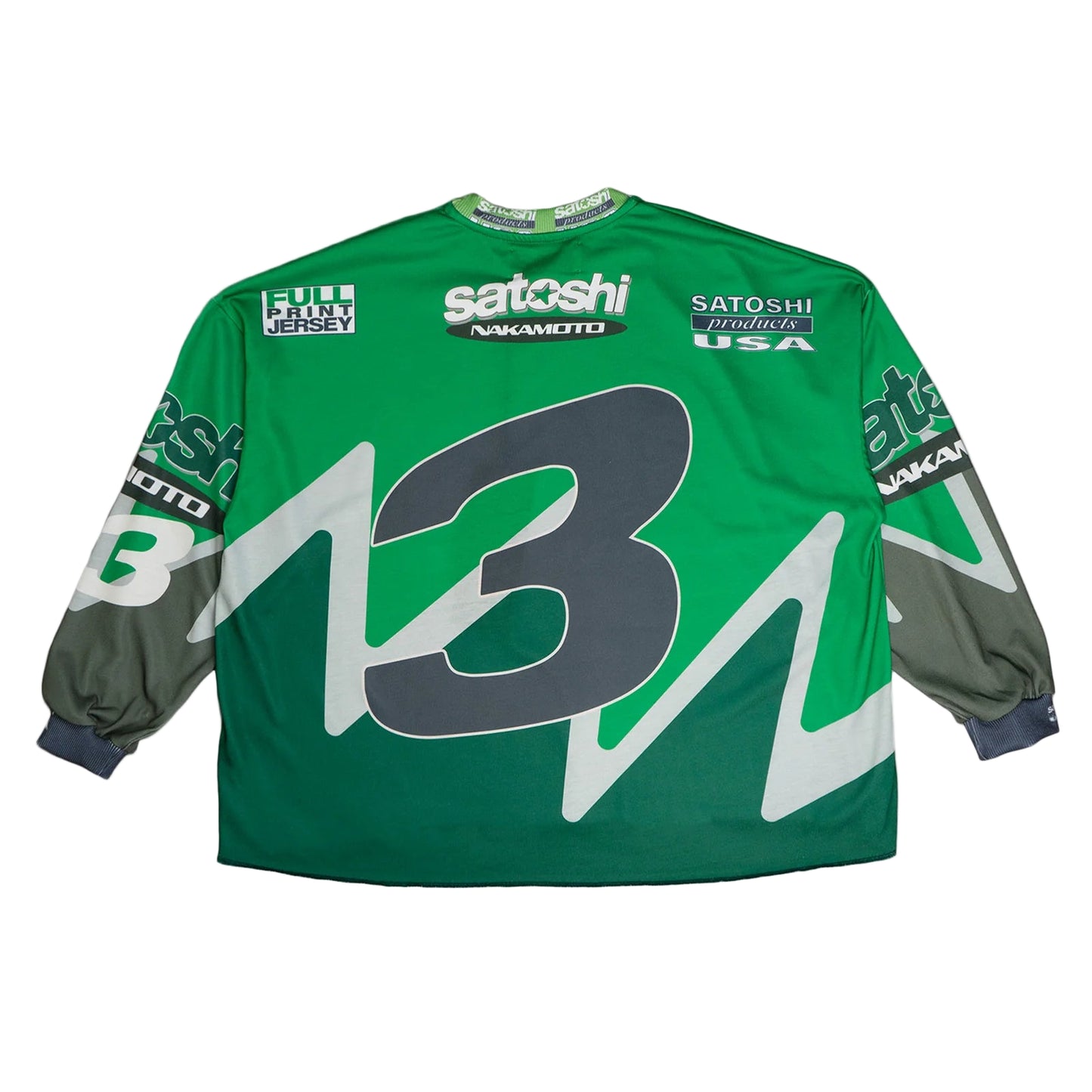 Satoshi Nakamoto Green Speedway L/S Jersey