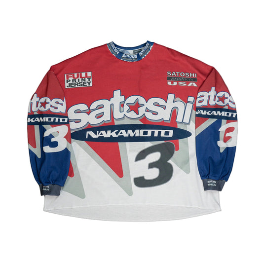Satoshi Nakamoto Red Speedway L/S Jersey