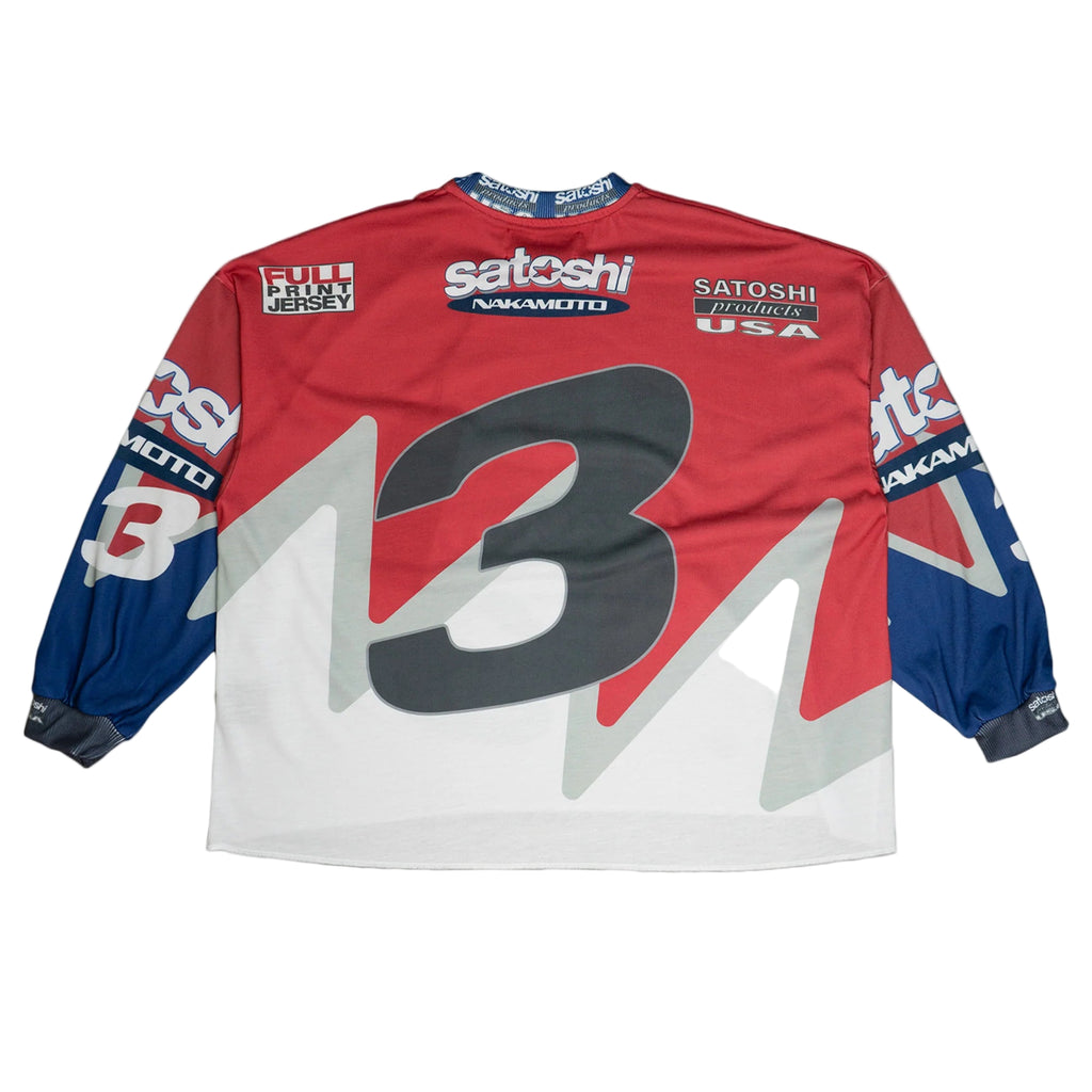Satoshi Nakamoto Red Speedway L/S Jersey