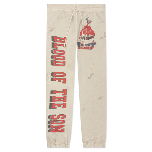 Saint Mxxxxxx X Denim Tears Holy Grail Cream Sweatpants