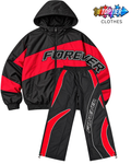 Forever Hungry Windbreaker Set - Red