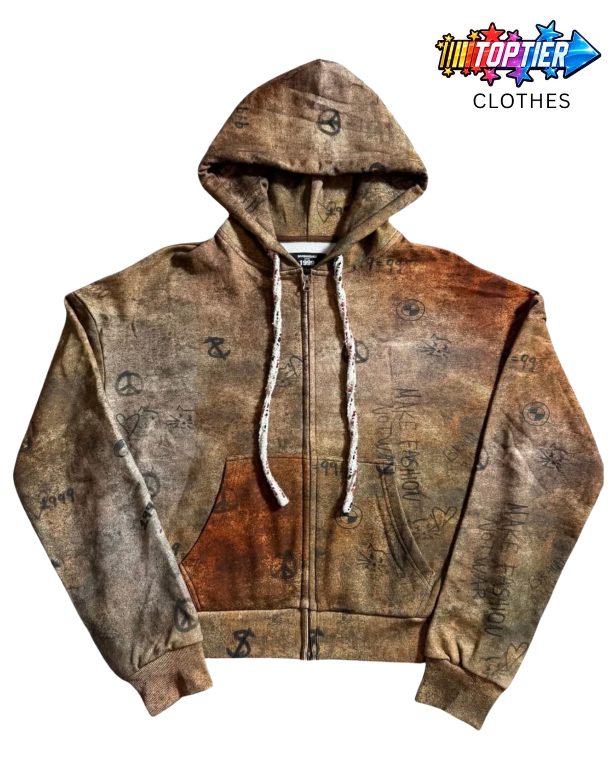 Brainwashed Grafitti Hoodie Tweed