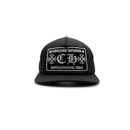 Chrome Hearts CH Hollywood Trucker Hat 'Black/Black'