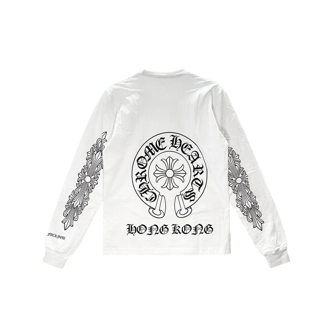 Chrome Hearts "Hong Kong Exclusive Horseshoe White" Long Sleeve