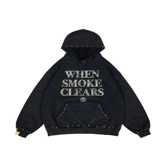 WSC "Black Bone White Studded Logo" Hoodie